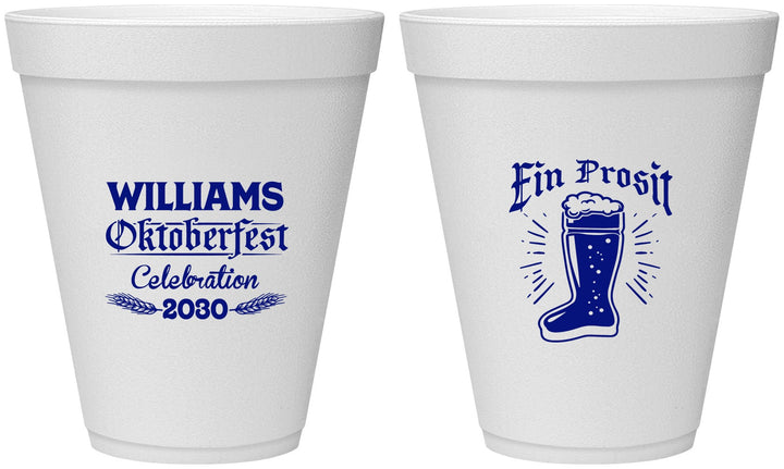 Personalized Oktoberfest 12 oz Foam Cups - Ein Prosit | 240003