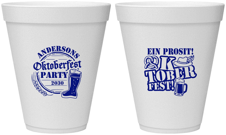 Personalized Oktoberfest 12 oz Foam Cups - Ein Prosit | 240005
