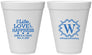 Personalized Wedding 12 oz Foam Cups - Life Love Happiness | 248