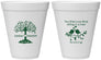 Personalized Wedding 12 oz Foam Cups - Two Little Love Birds | 249