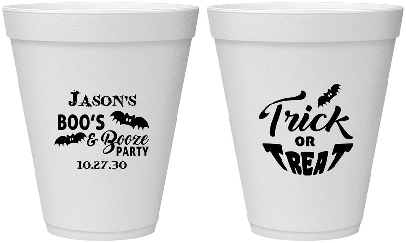 Personalized Halloween 12 oz Foam Cups - Trick Or Treat | 250002