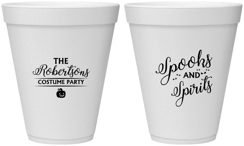 Personalized Halloween 12 oz Foam Cups - Spooks Spirits | 250037