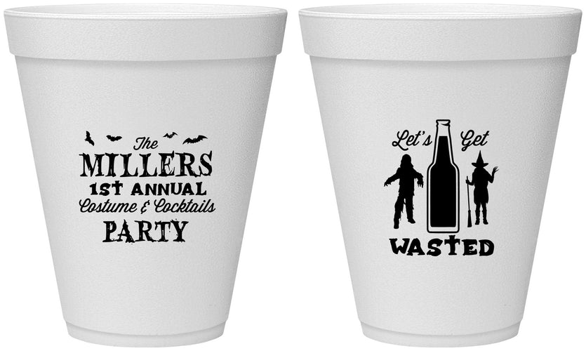 Personalized Halloween 12 oz Foam Cups - Werewolf Witch | 250039