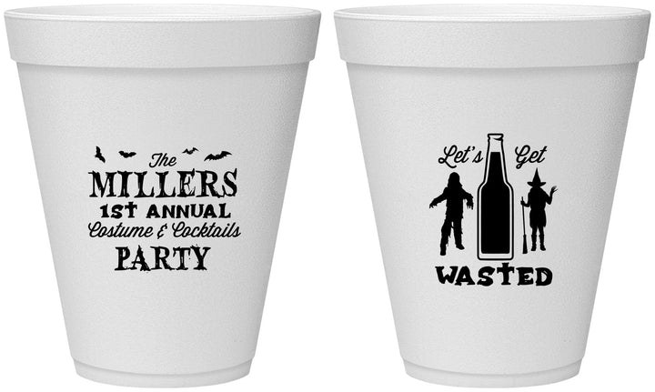 Personalized Halloween 12 oz Foam Cups - Werewolf Witch | 250039