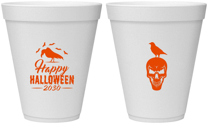 Personalized Halloween 12 oz Foam Cups - Skeleton | 250056