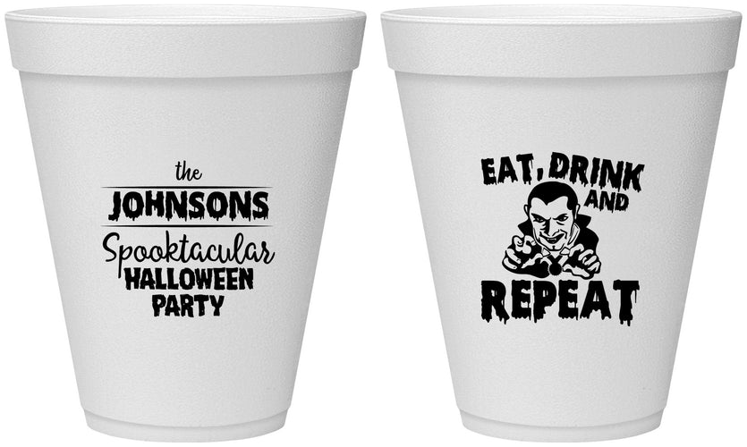 Personalized Halloween 12 oz Foam Cups - Dracula | 250062
