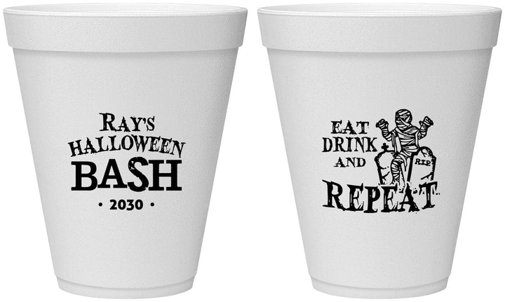 Personalized Halloween 12 oz Foam Cups - Mummy | 250066