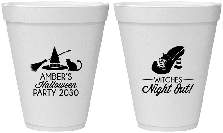 Personalized Halloween 12 oz Foam Cups - Witches Night Out | 250083