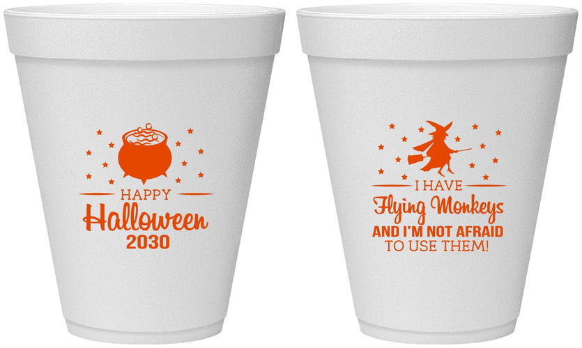 Personalized Halloween 12 oz Foam Cups - Witch | 250084