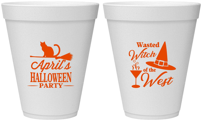 Personalized Halloween 12 oz Foam Cups - Witch | 250088