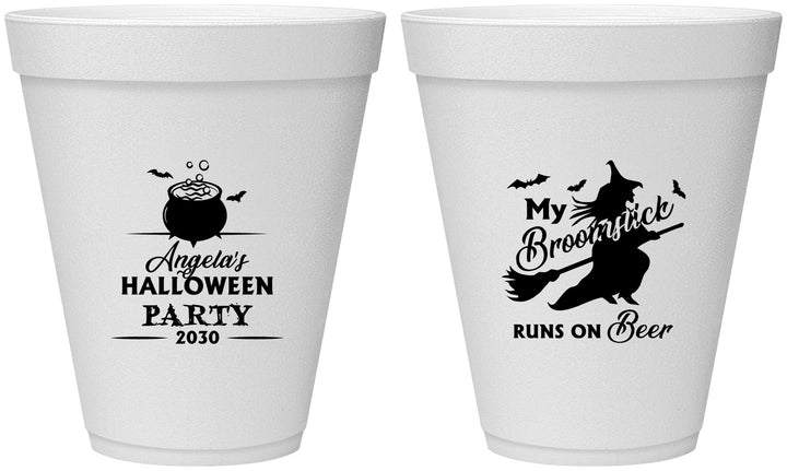Personalized Halloween 12 oz Foam Cups - Witch | 250090