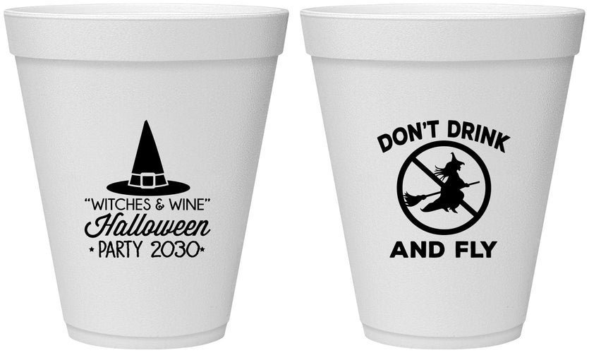 Personalized Halloween 12 oz Foam Cups - Witch | 250093