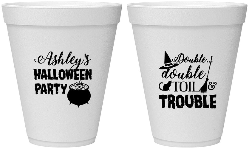 Personalized Halloween 12 oz Foam Cups - Witch | 250095