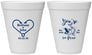 Personalized Wedding 12 oz Foam Cups - Fish In The Sea For Me | 254