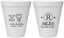 Personalized Wedding 12 oz Foam Cups - We Tied The Knot | 260