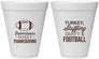 Personalized Thanksgiving 12 oz Foam Cups - Football Turkey | 260010