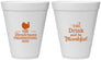 Personalized Thanksgiving 12 oz Foam Cups - Eat Drink Thankful | 260036