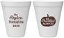 Personalized Thanksgiving 12 oz Foam Cups - Pumpkin Thankful | 260047