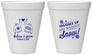 Personalized Wedding 12 oz Foam Cups - Christmas Snow | 268