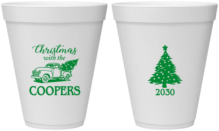 Personalized Christmas 12 oz Foam Cups - Naughty Af | 280025