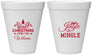 Personalized Christmas 12 oz Foam Cups - Jingle And Mingle | 280034