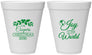 Personalized Christmas 12 oz Foam Cups - Joy To The World | 280035
