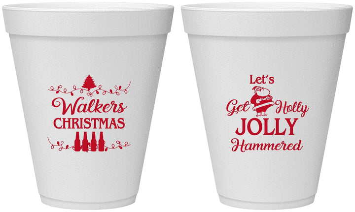 Personalized Christmas 12 oz Foam Cups - Let Is Snow | 280050