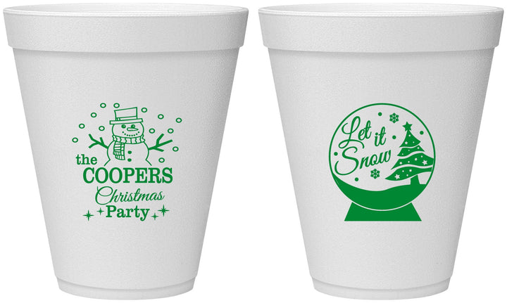 Personalized Christmas 12 oz Foam Cups - Lets Get Lit | 280051