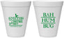 Personalized Christmas 12 oz Foam Cups - Bah Hum Bug | 280057