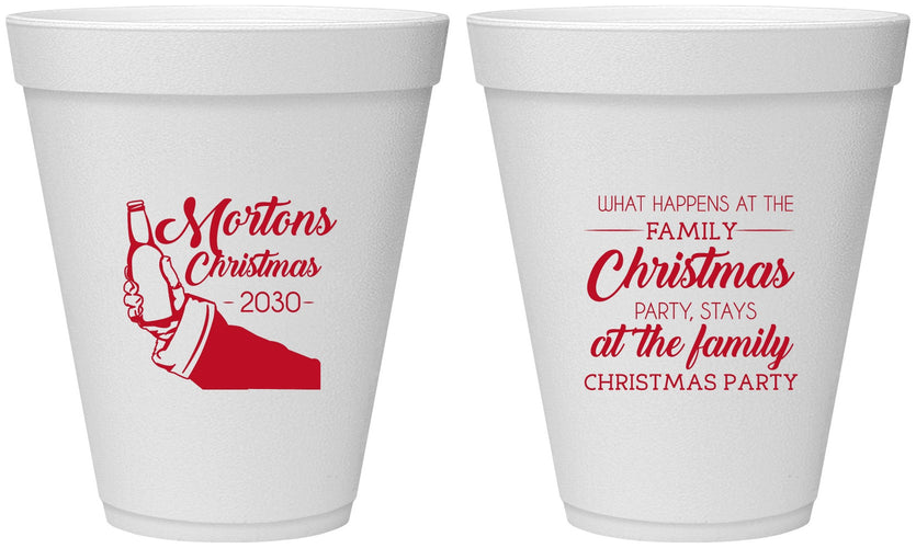 Personalized Christmas 12 oz Foam Cups - Santa Claus | 280060