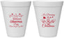 Personalized Christmas 12 oz Foam Cups - Wine | 280068