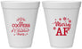 Personalized Christmas 12 oz Foam Cups - Merry Af | 280078