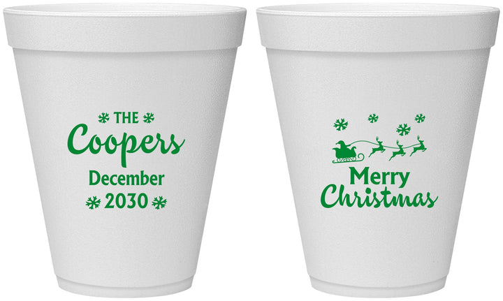 Personalized Christmas 12 oz Foam Cups - Santa Claus | 280079