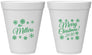 Personalized Christmas 12 oz Foam Cups - Snowflakes | 280089