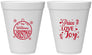 Personalized Christmas 12 oz Foam Cups - Peace Joy Love | 280094