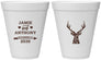 Personalized Wedding 12 oz Foam Cups - Deer | 282