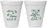 Personalized Wedding 12 oz Foam Cups - Fall In Love | 283