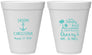 Personalized Wedding 12 oz Foam Cups - Sandy Feet Salty Kisses | 290