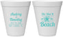 Personalized Wedding 12 oz Foam Cups - We Did It On The Beach | 294