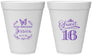 Personalized 16th Birthday 12 oz Foam Cups - Butterfly | 300005
