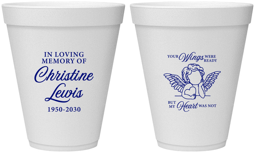 Personalized Memorial 12 oz Foam Cups - In Loving Memory | 310000