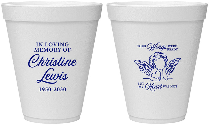 Personalized Memorial 12 oz Foam Cups - In Loving Memory | 310000
