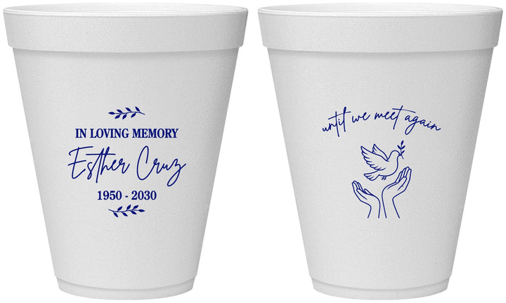 Personalized Memorial 12 oz Foam Cups - In Loving Memory | 310004