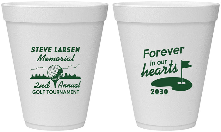 Personalized Memorial 12 oz Foam Cups - Forever In Our Hearts | 310006