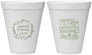 Personalized Wedding 12 oz Foam Cups - Love Laughter Happily | 326