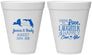 Personalized Wedding 12 oz Foam Cups - Love Laughter Happily | 329