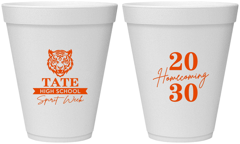 Personalized Homecoming 12 oz Foam Cups - Hoco Spirit Week | 330015