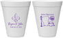 Personalized Wedding 12 oz Foam Cups - New Orleans | 334