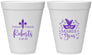 Personalized Wedding 12 oz Foam Cups - Mardi Gras | 339