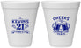 Personalized 21st Birthday 12 oz Foam Cups - Cheers To Twenty One Years | 340000